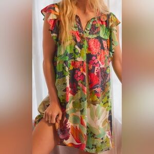 Anthropologie Michelle Morin Botanical Print Dress